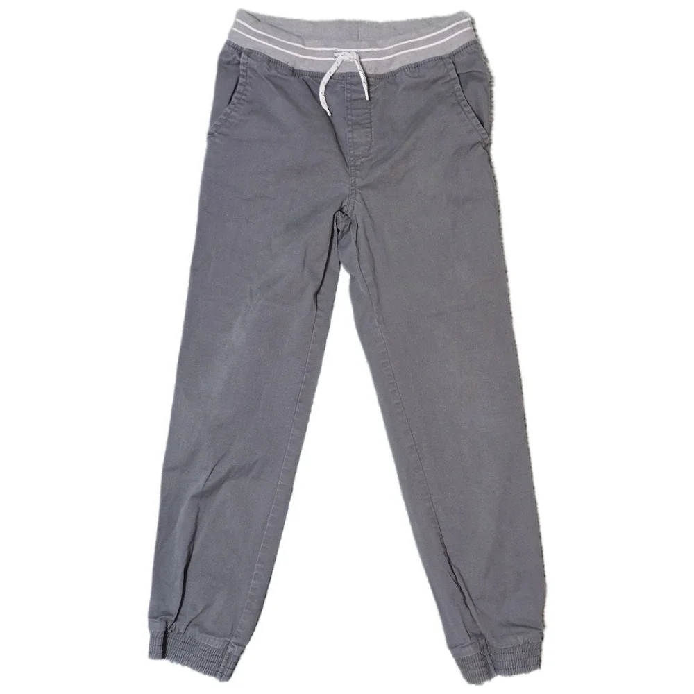 Cat Jack Kids Jogger Pants Gray Elastic Waist Drawstring Cuffed Size 12 (AE) - Picture 1 of 5